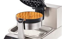 Commercial Belgian Waffle Maker 1300W Round Stainless Steel