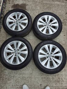 16" VW 5x112 DiamondCut Alloys New Tyres