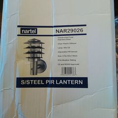 Outdoor Stainless Steel Wall Light with PIR