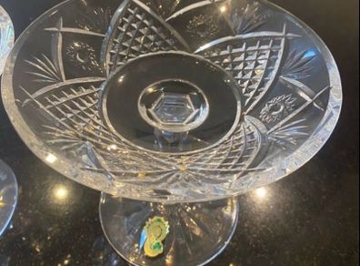 Waterford Crystal pair of matching compote dishes
