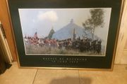 framed picture of battle of waterloo