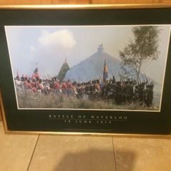 framed picture of battle of waterloo