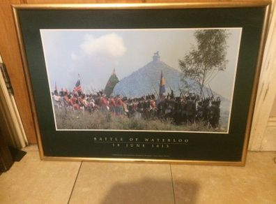 framed picture of battle of waterloo