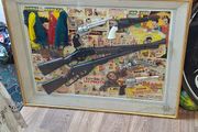 Very Large Old Collectors Toy Gun Display, this has to be Collected as is very big and has glass front.,
