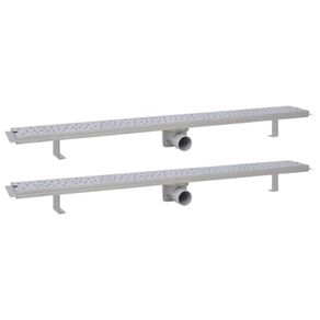Linear Shower Drain 2 pcs Bubble 1030x140 mm Stainless Steel