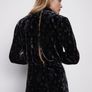 ZARA PRINTED VELVET Short dress with high collar Image 7
