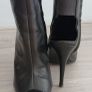 Black open toe leather Heels Image 5