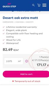 Engineered Flooring 3 packs (6.225m2)
