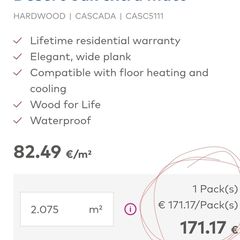 Engineered Flooring 3 packs (6.225m2)