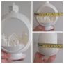White PLA 3D printed Christmas tree decoration Ball with a candelight Image 7