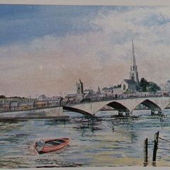 View of Wexford Bridge Colour Print by Mai McElroy