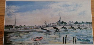 View of Wexford Bridge Colour Print by Mai McElroy