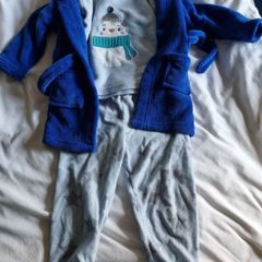 pajamas and dressing gown, bathrobe