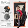3 pack anti-dust zip door 220x110 cm, thick polypropylene dust door cover with double-sided zip, durable building dust guard door cover for renovation and construction zip door dust barrier Image 2