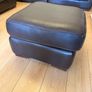 Leather sofa x 2 & footstool Image 6