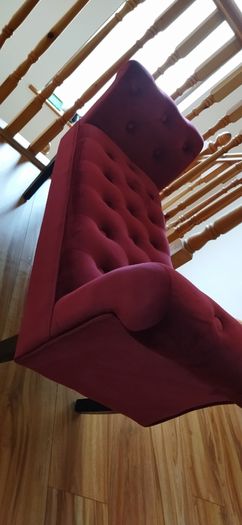 Velvet Bench  Wine/Burgundy