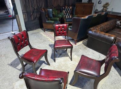 4xchesterfield chairs