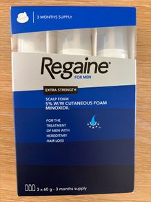 Regaine for Men 3 x 60g 3 month supply minoxidil expiry 06.2025