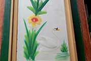Antique painted mirror