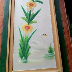 Antique painted mirror