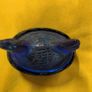 VINTAGE ASIAN COBALT Blue Glass Hen on a Nest Trinket Dish Image 2