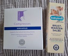Multi Mam Compresses x12 and babylove nipple cream 30ml