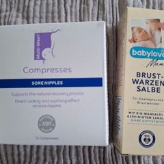 Multi Mam Compresses x12 and babylove nipple cream 30ml