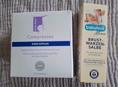 Multi Mam Compresses x12 and babylove nipple cream 30ml