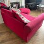 DFS 3 Seater, Armchair & Foot Stool Image 2