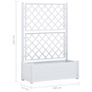 Garden Planter with Trellis 100x43x142 cm PP White Image 9
