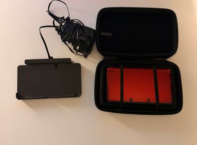 Nintendo 3DS Flame Red Bundle