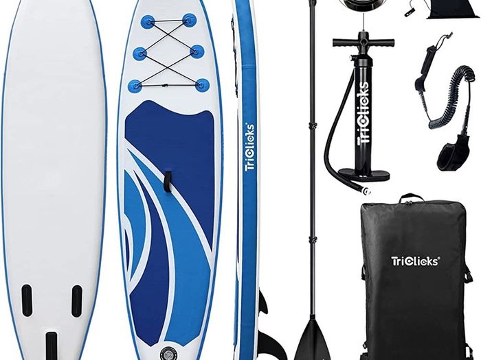 Inflatable Stand Up Paddle Board SUP Inflatable Paddle Board 10ft Surfing Board Kit for Adults, Premium Surfboard Complete Kit with Adjustable Paddle Hand Pump Fin Leash Backpack (FREE POSTAGE)