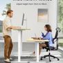Electric Standing Desk Height Adjustable 120 x 60cm Sit Stand with 4 Memory Smart Pannel for Home Office Splice Board Image 4
