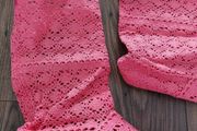 Pink crochet boots- uk7