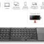 Foldable Bluetooth Keyboard, Pocket Size Portable Mini BT Wireless Keyboard with Touchpad for Android, Windows, PC, Tablet, with Rechargeable Li-ion Battery Image 6
