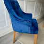 Royal Blue Velvet Dining Chairs x6 Image 2