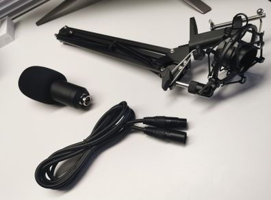 XLR microphone with the arm and shock mount