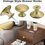 NEW SALE | 24PCS Vintage Cabinet Knobs, Chic Drawer Knobs, Antique Brass Kitchen Cupboard Handles, 30mm Round Furniture Door Knobs Image 5