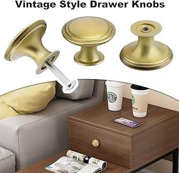 NEW SALE | 24PCS Vintage Cabinet Knobs, Chic Drawer Knobs, Antique Brass Kitchen Cupboard Handles, 30mm Round Furniture Door Knobs