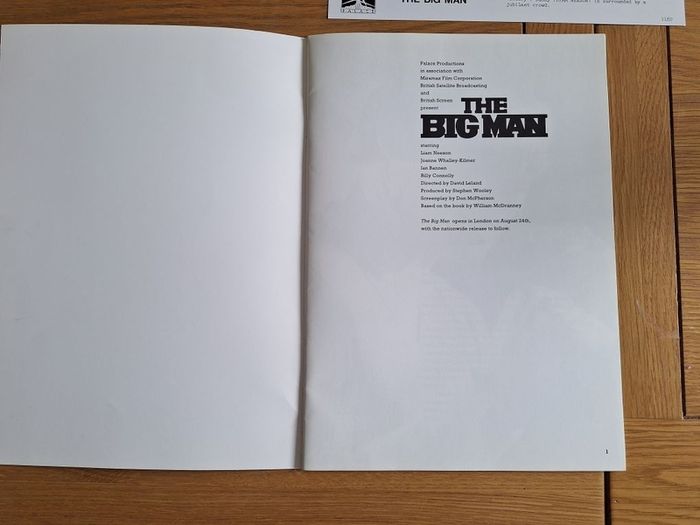 THE BIG MAN Press Kit Liam Neeson, Billy Connolly