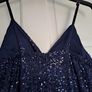 KALINNU Navy Blue Full Length Sequin Dress Size 10 Image 2