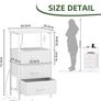 3 Drawers Chest of Drawers for Bedroom with Charging Station and LED Light Image 7