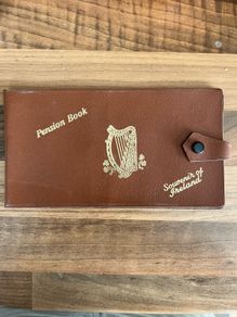 Vintage Leatherette Pension Book/ Cheque Book Case