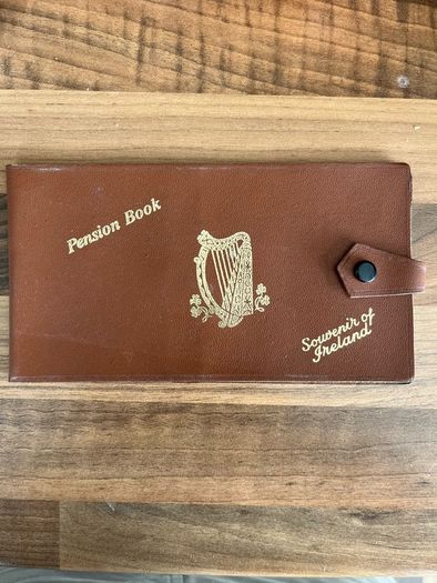 Vintage Leatherette Pension Book/ Cheque Book Case