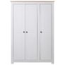 3-Door Wardrobe White 118x50x171.5 cm Pine Panama Range Image 5