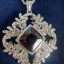 Newbridge Amethyst Crystal Leaf Pendant Image 3