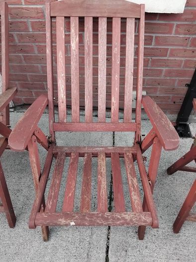 four recliner garden chairs