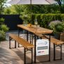 Foldable 3-Piece Beer Garden & Picnic Table Set Image 6