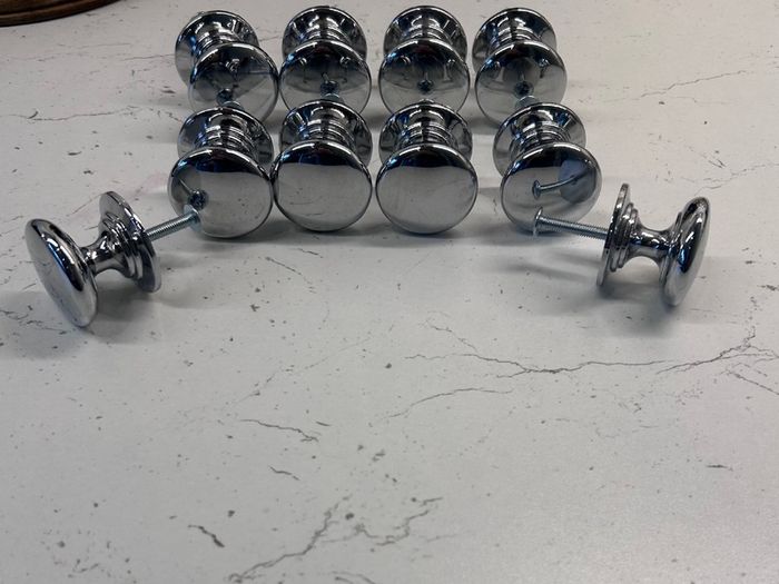 Chrome Kitchen cup handles and knobs