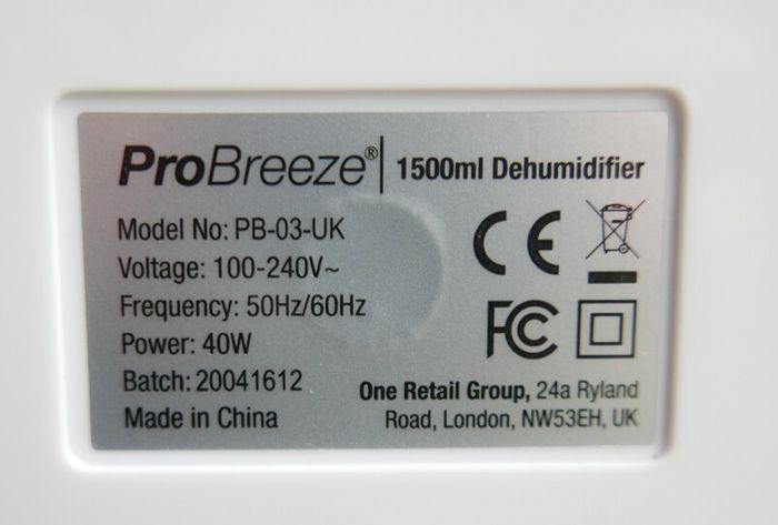 Pro Breeze 500ml Premium Dehumidifier for Damp, Mould, Moisture in Home, Kitchen, Bedroom, Caravan, Office, Garage